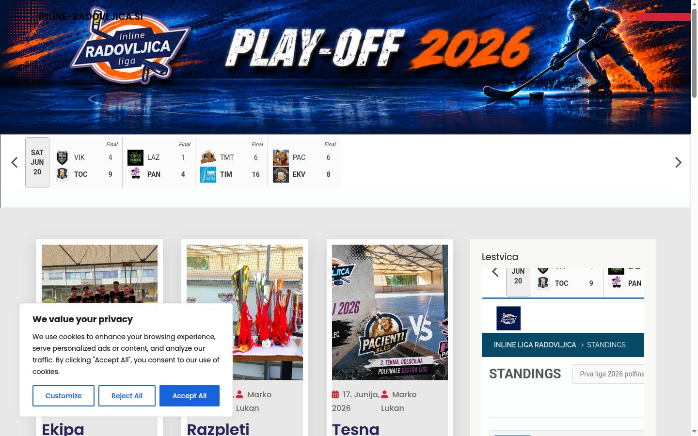 Screenshot tal-banner tal-kunsens muri qabel kwalunkwe interazzjoni