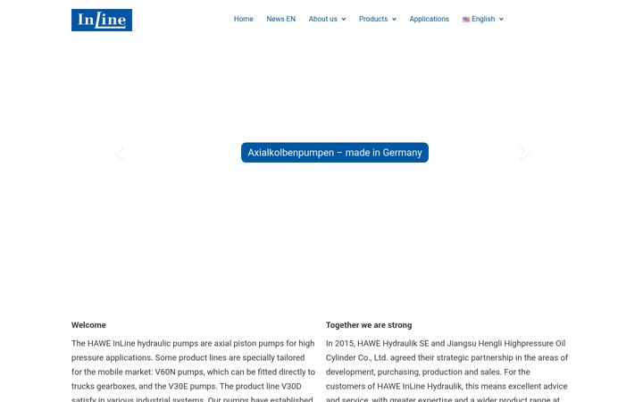 Screenshot of inlinehydraulik.com