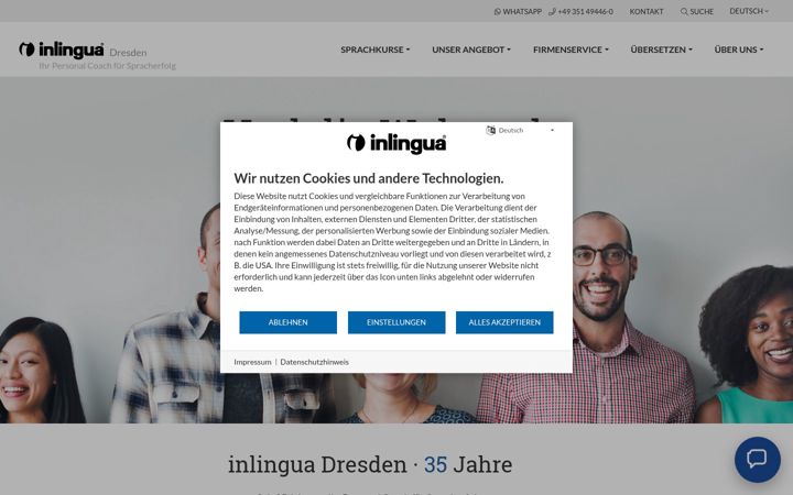 Screenshot of inlingua-dresden.de