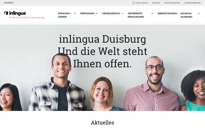 Screenshot of inlingua-duisburg.de