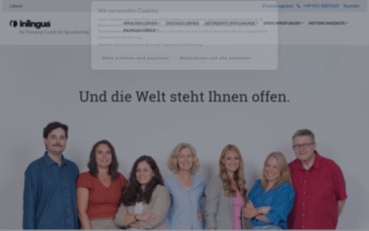 Screenshot of inlingua-luebeck.de