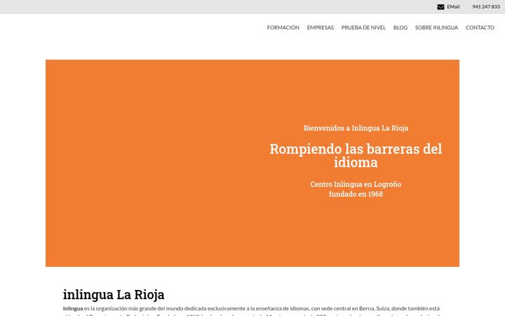 Screenshot of inlingualarioja.com
