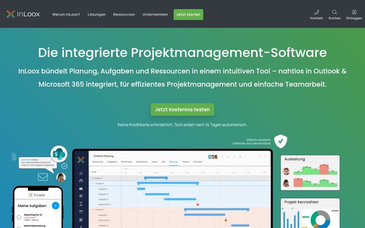 Screenshot of inloox.de