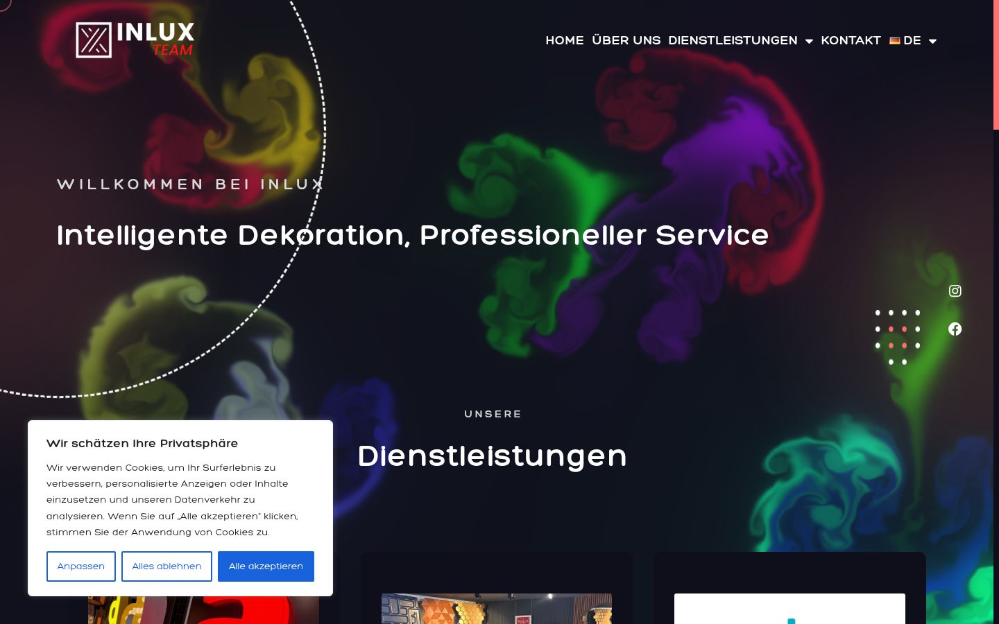 Screenshot des Einwilligungsbanners vor jeglicher Interaktion