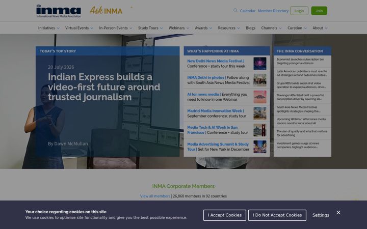 Screenshot of inma.org