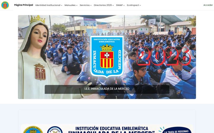 Screenshot of inmaculada.edu.pe