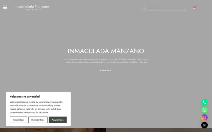 Screenshot of inmaculadamanzano.com