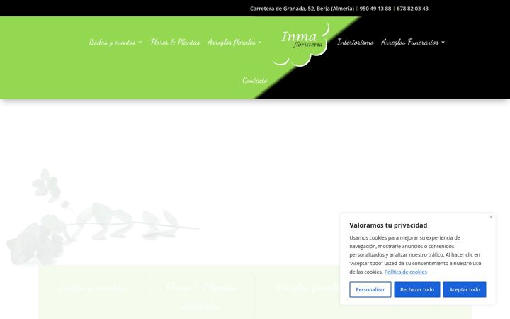 Snimka zaslona za inmafloristeria.com