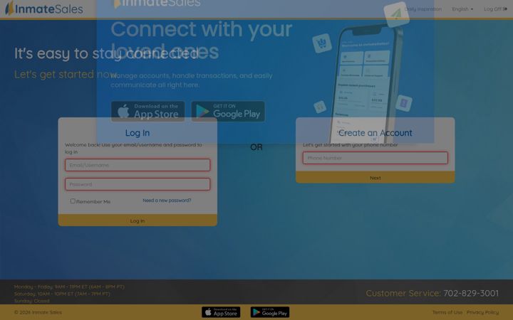 Screenshot of inmatesales.com