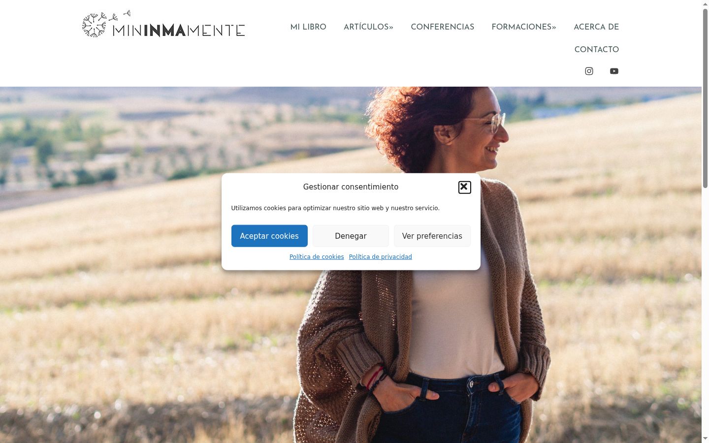 Screenshot of the consent banner shown before any interaction