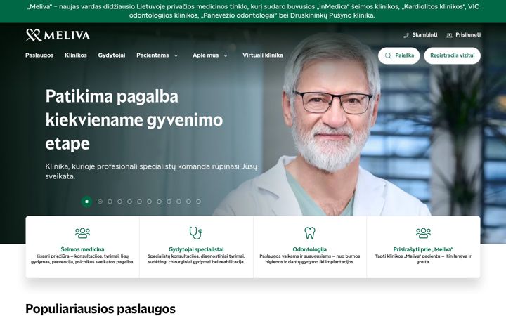 Captură de ecran a inmedica.lt