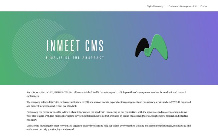 Screenshot of inmeetcms.com