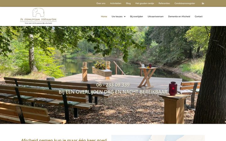 Screenshot of inmemoriamuitvaarten.nl