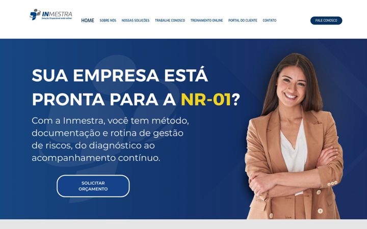 Screenshot of inmestra.com.br