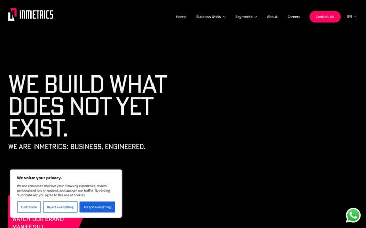 Screenshot of inmetrics.com.br