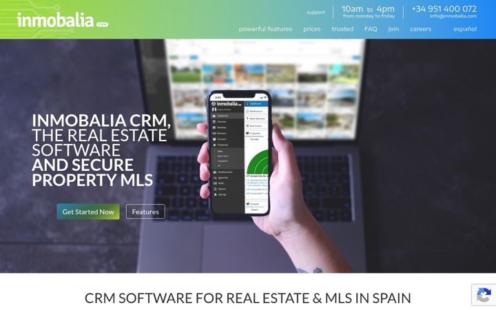 Captură de ecran a inmobalia.com