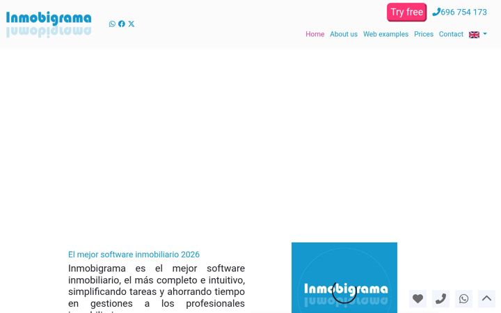 Captura de pantalla de inmobigrama.com