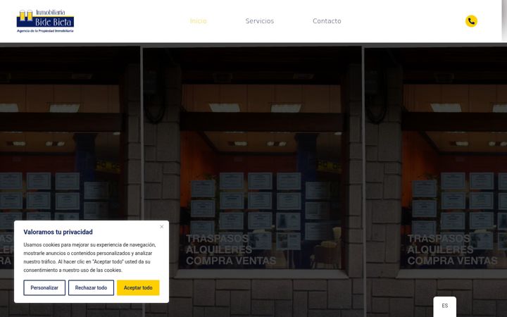 Screenshot of inmobiliariabidebieta.com