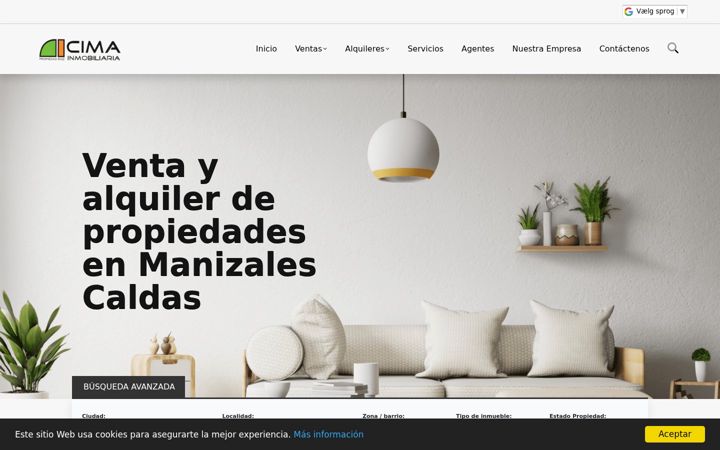 Screenshot of inmobiliariacima.com