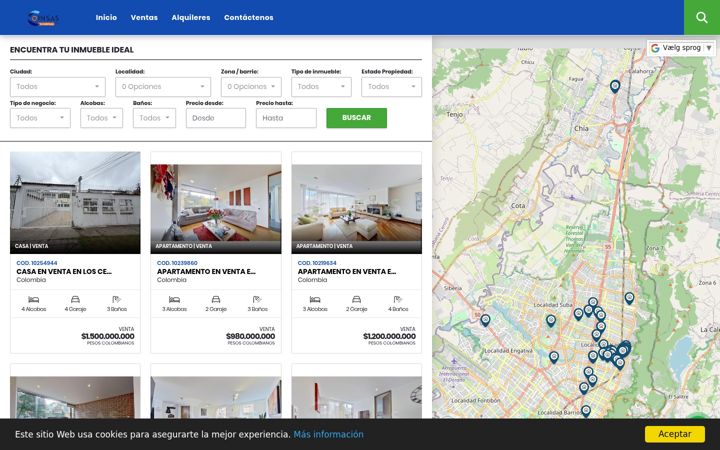 Screenshot of inmobiliariacoinsas.com
