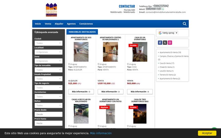 Screenshot of inmobiliariadanielmiraballe.com