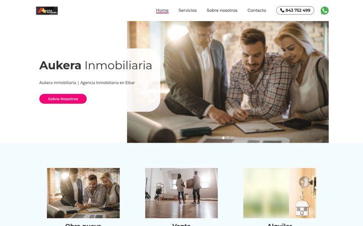 Screenshot of inmobiliariaeibar.com.es
