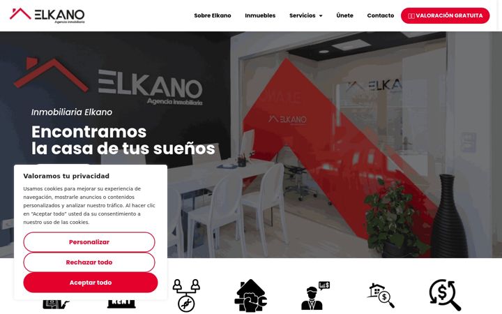 Screenshot of inmobiliariaelkano.com