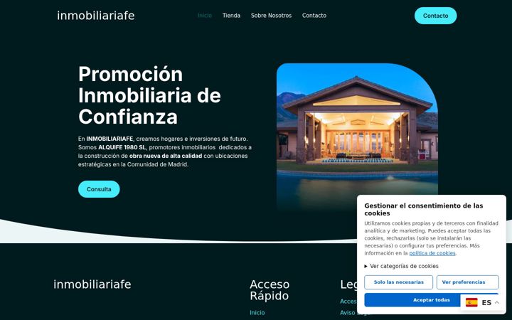 Screenshot of inmobiliariafe.com