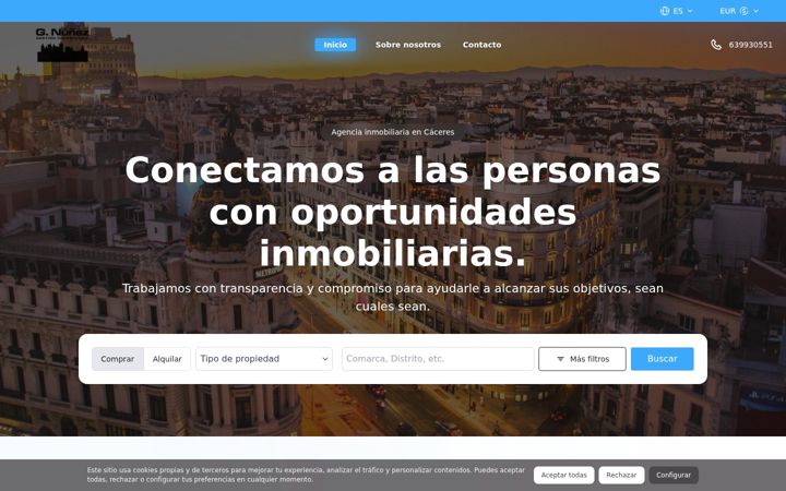 Screenshot of inmobiliariagnunez.es