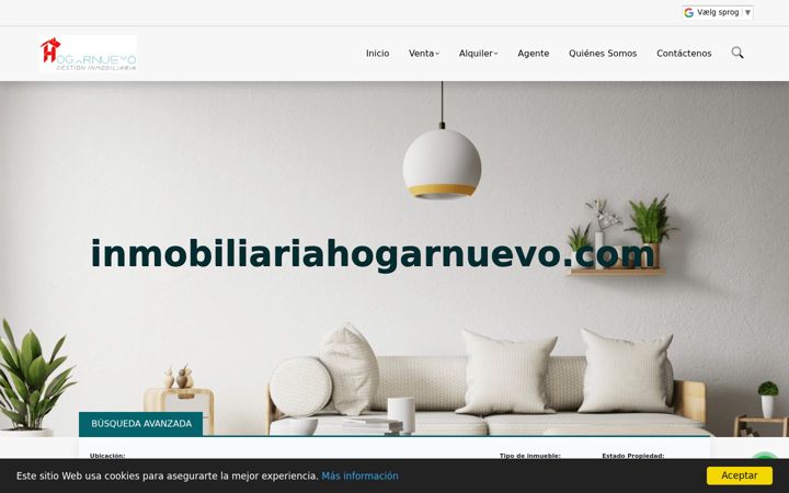 Screenshot of inmobiliariahogarnuevo.com