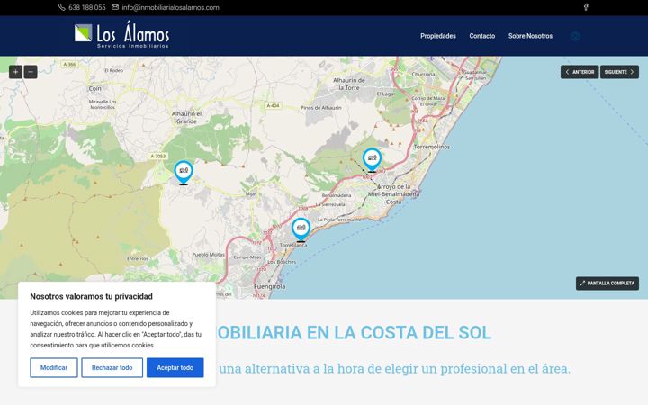 Screenshot of inmobiliarialosalamos.com