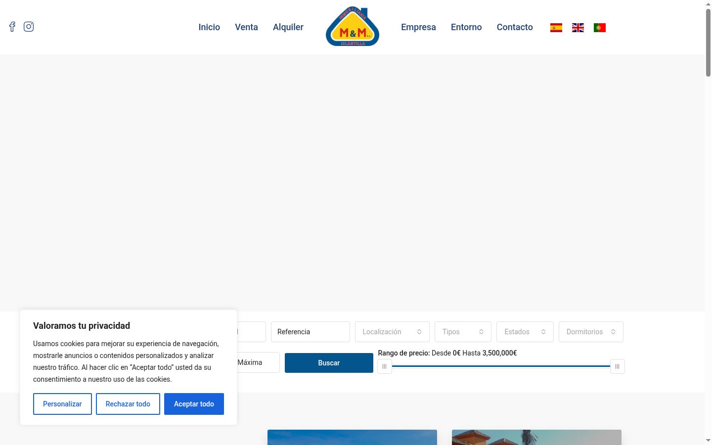 Capture d'écran de la bannière de consentement affichée avant toute interaction