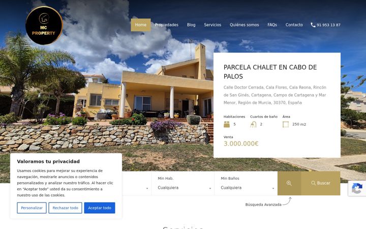 Екранна снимка на inmobiliariaproperty.com
