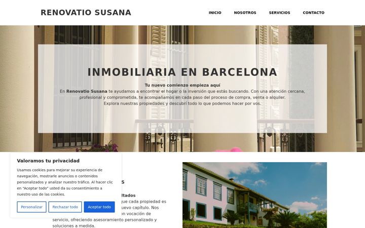 Screenshot of inmobiliariarenovatio-susana.es