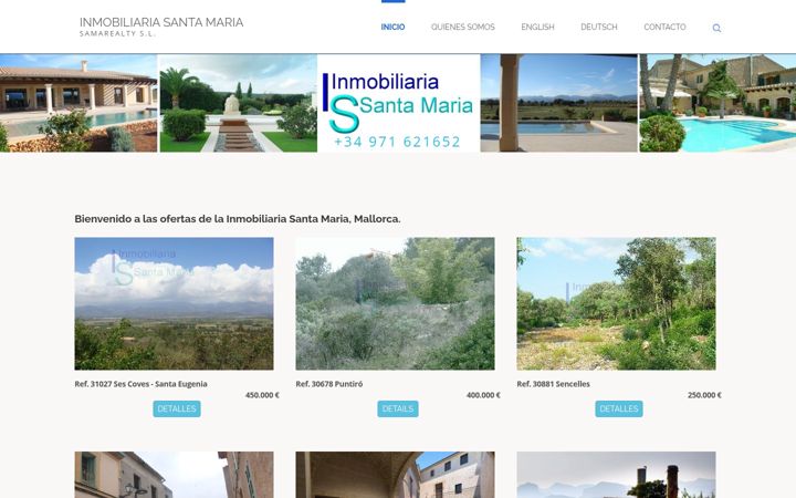 Screenshot of inmobiliariasantamaria.com