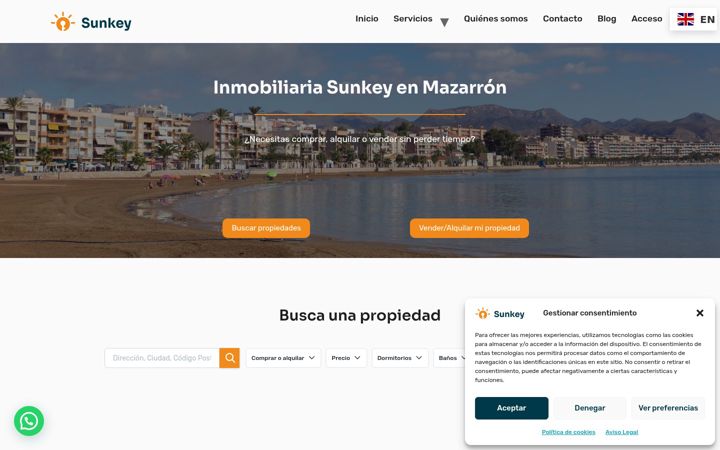 Screenshot of inmobiliariasunkey.es