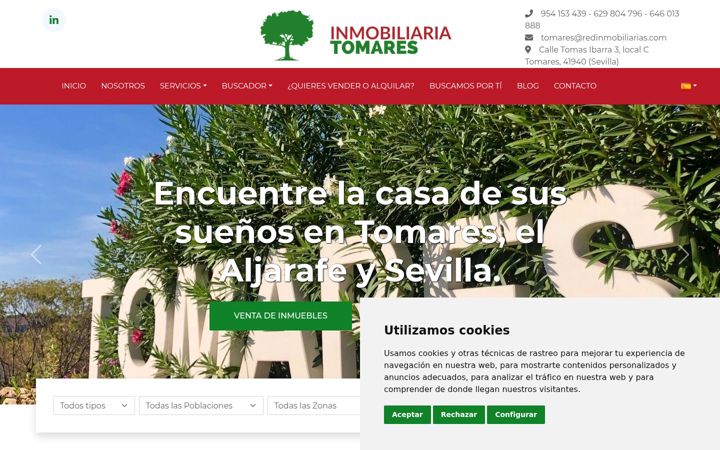 Screenshot of inmobiliariatomares.es