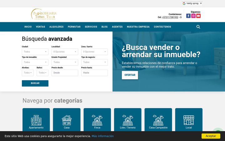 Screenshot of inmobiliariatotustuus.com