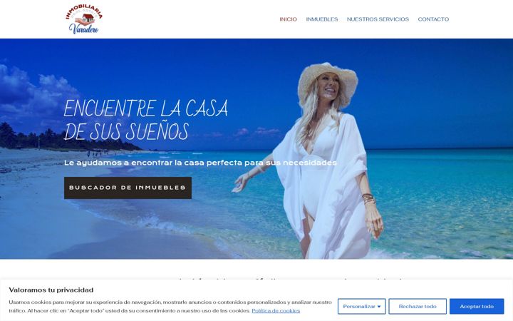 Screenshot of inmobiliariavaradero.com