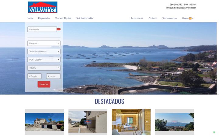 Екранна снимка на inmobiliariavillaverde.com