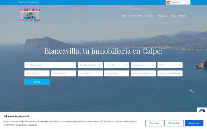Screenshot of inmoblancavilla.com