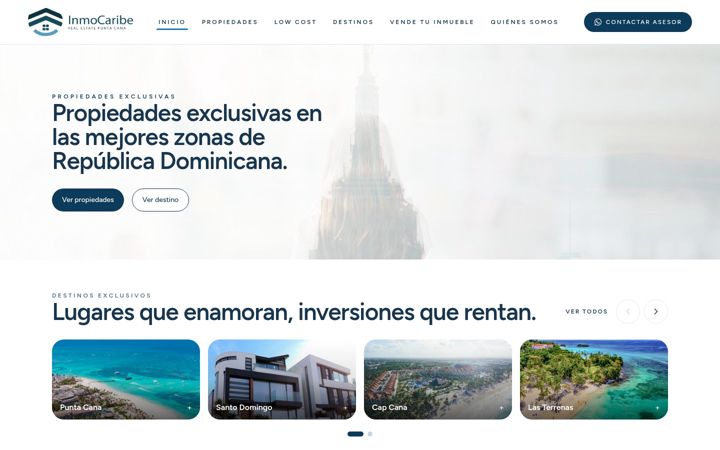 Screenshot of inmocaribe.com