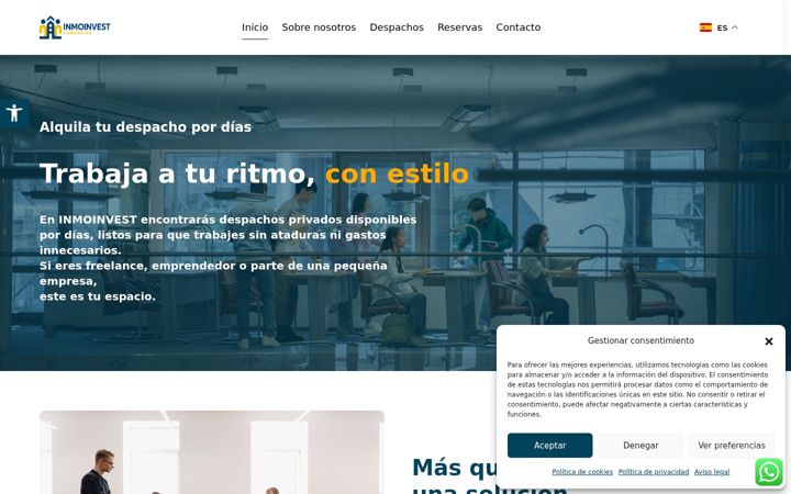 Screenshot of inmoinvestcoworking.com