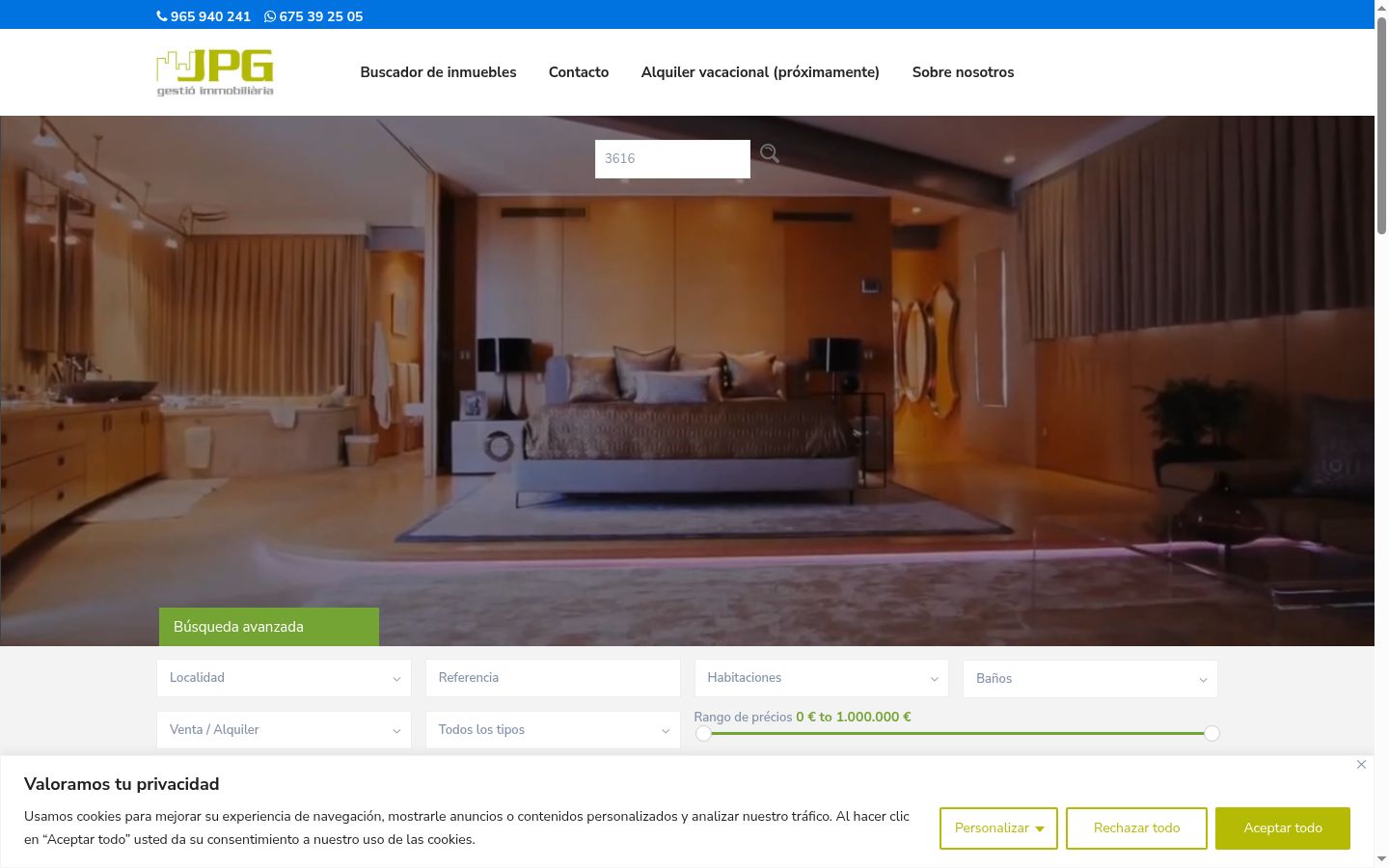 Snímek obrazovky baneru souhlasu zobrazeného před jakoukoli interakcí