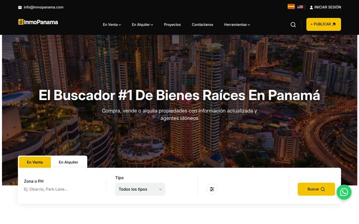 Captura de pantalla de inmopanama.com