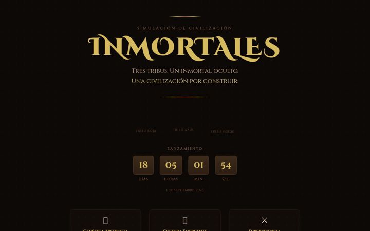 Screenshot of inmortales.es
