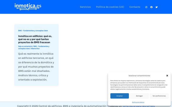 Screenshot of inmotica.es