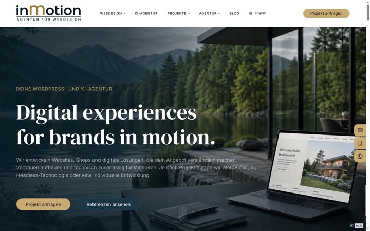 Screenshot of inmotion-agentur.de
