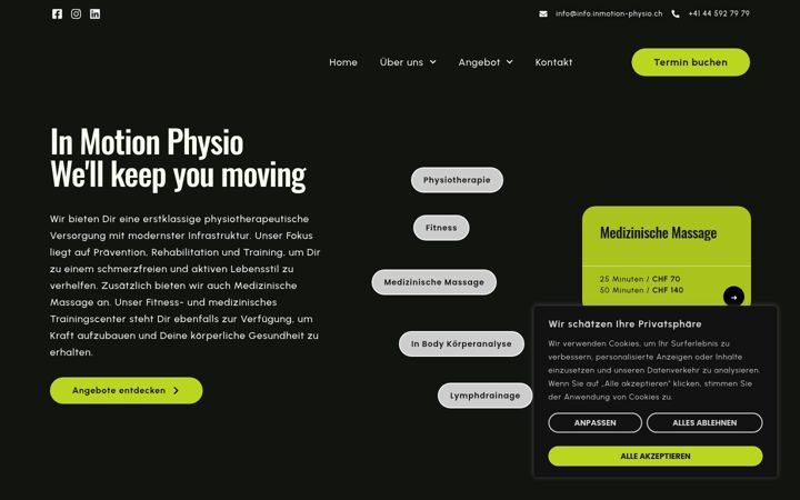 Screenshot of inmotion-physio.ch