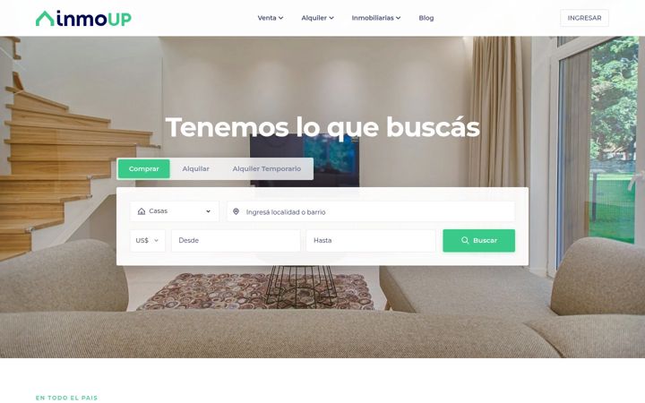 Screenshot of inmoup.com.ar